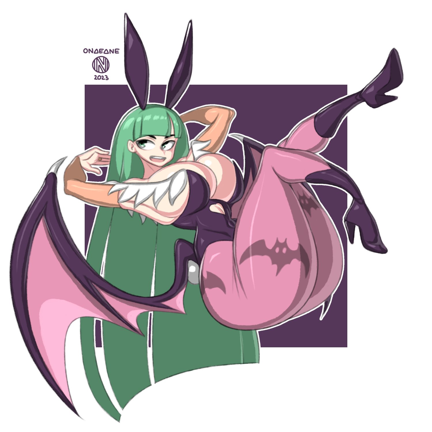 1girls, ass, big ass, big breasts, big butt, breasts, clothing, darkstalkers, demon, female, large breasts, morrigan aensland, onaeane, succubus, thick thighs