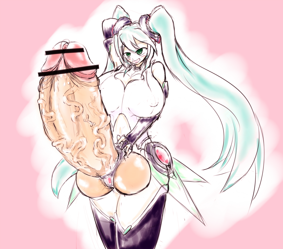 bad_id bad_pixiv_id censored futanari hatsune_miku hatsune_miku_(append) hyper hyper_penis intersex kaim penis vocaloid