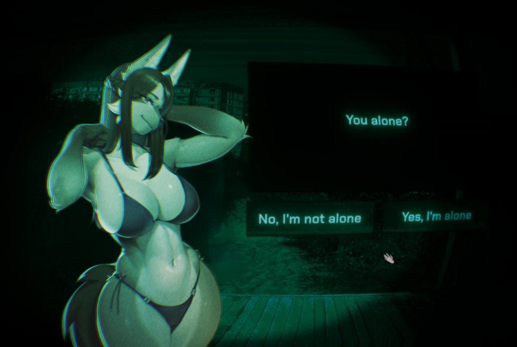 2025, 2d, 2d (artwork), 2d artwork, big breasts, bikini, breasts, cleavage, female, furry, healingpit, huge breasts, janjin192, kambo, lenka (kambo), no, i'm not a human, no, i'm not a human (meme), original, tagme, thick thighs, wide hips