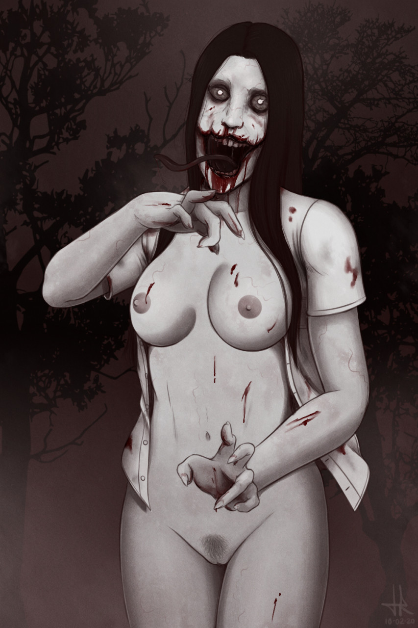big_breasts dreadout female ghost ghost_girl human looking_at_viewer marukanitel nude nude_female possession shakira_irawati video_games