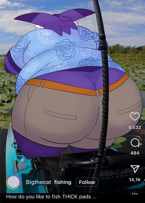 ass_focus big_ass big_the_cat megacoolbear_(artist) obese overweight overweight_male