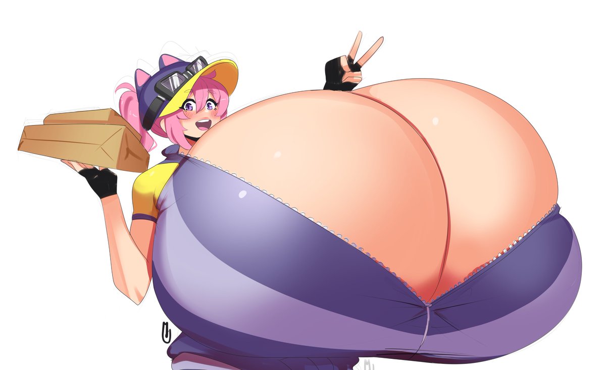 1girls, big breasts, breasts, cleavage, colossal breasts, enormous breasts, enormous tits, female, female focus, female only, food delivery, giant breasts, giant tits, gigantic breasts, gigantic tits, huge breasts, hyper, hyper breasts, hyper tits, large breasts, large tits, massive breasts, massive tits, moimoikha, pink hair, solo, solo female, solo focus, steam, steam delivery girl, valve
