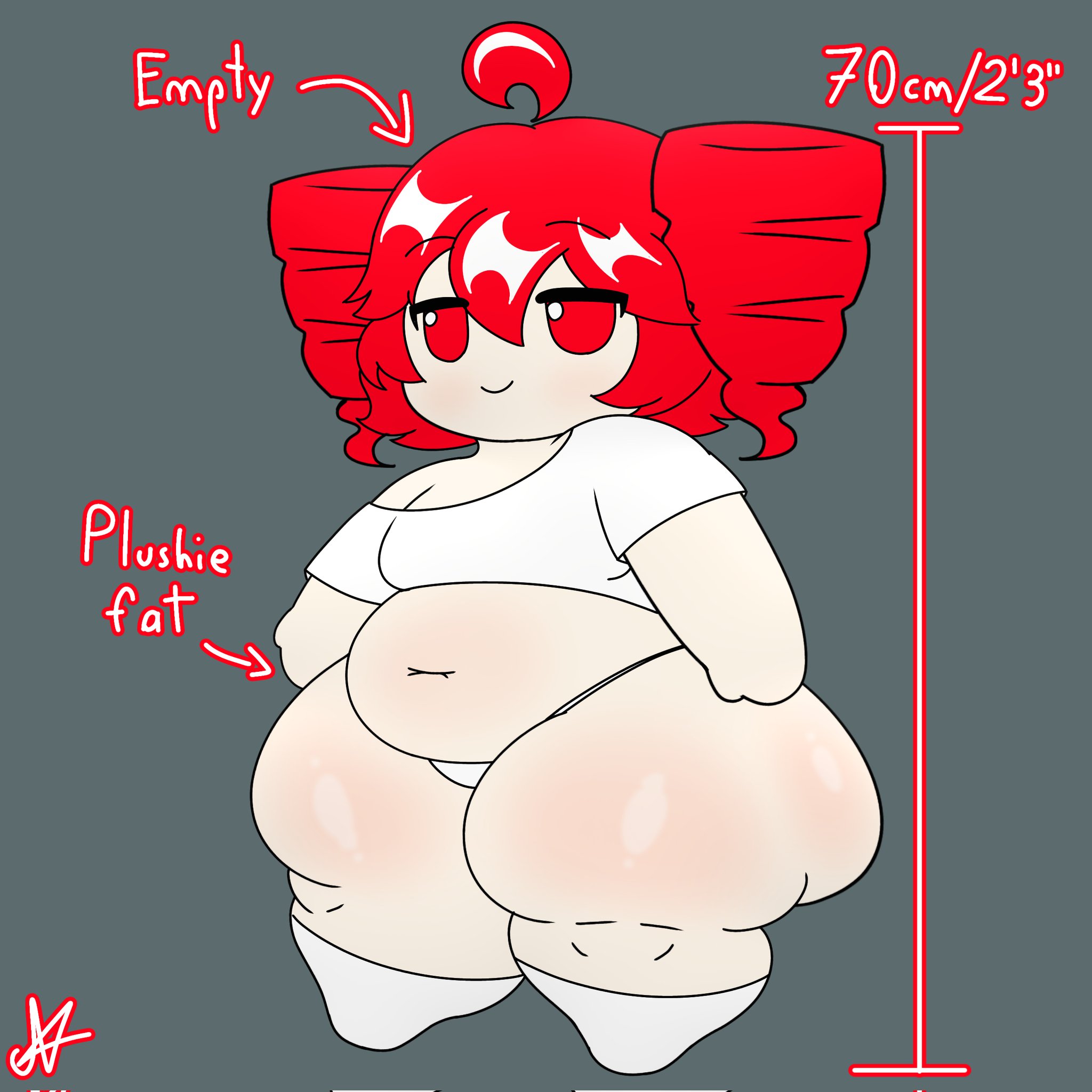 1girls, 2d, 2d (artwork), ahoge, airhead, ass, ass visible from the front, bbw, belly, belly overhang, big ass, big belly, big thighs, bottom heavy, breasts, bubble butt, chibi, chubby, chubby female, crop top, curvaceous, curvy, curvy female, curvy figure, dumb, english text, enormous ass, enormous thighs, erotic chibi, fat, fat ass, fat female, fat legs, fat thighs, fat woman, fatass, fatass teto, fatass teto plush, female, female only, fumo plush, g-string, gigantic ass, gigantic thighs, gluteal fold, grey background, hips wider than shoulders, huge ass, huge belly, huge thighs, hyper, hyper ass, hyper thighs, kasane teto, large ass, large thighs, massive ass, massive thighs, mob face, navel, nitnat, nub feet, obese female, overweight, overweight female, panties, pear shaped, pear shaped female, plush, plush doll, plushie, red eyes, red hair, shiny skin, shirt, shortstack, simple background, small breasts, smile, smug, smug face, socks, solo, solo female, stubby arms, stubby legs, text, thick thighs, thighs, thighs bigger than head, thighs bigger than torso, thong, thunder thighs, twin drills, utau, voluptuous, voluptuous female, white panties, wide hips