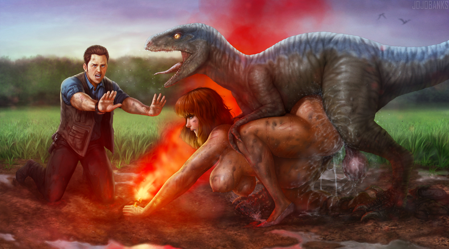 1girls, 2d, ambiguous penetration, ass, balls, big breasts, blue (jurassic world), breasts, bryce dallas howard, claire dearing, cum, cum inside, dinophilia, dinosaur, dirty, excessive cum, female, female pubic hair, flare (disambiguation), from behind, from behind position, hanging breasts, high heels, huge breasts, human, human female, jojobanks, jurassic park (franchise), jurassic world, male, nipples, open mouth, owen grady, pubic hair, red hair, sex, sharp teeth, straight, tongue, tongue out, velociraptor, zoophilia