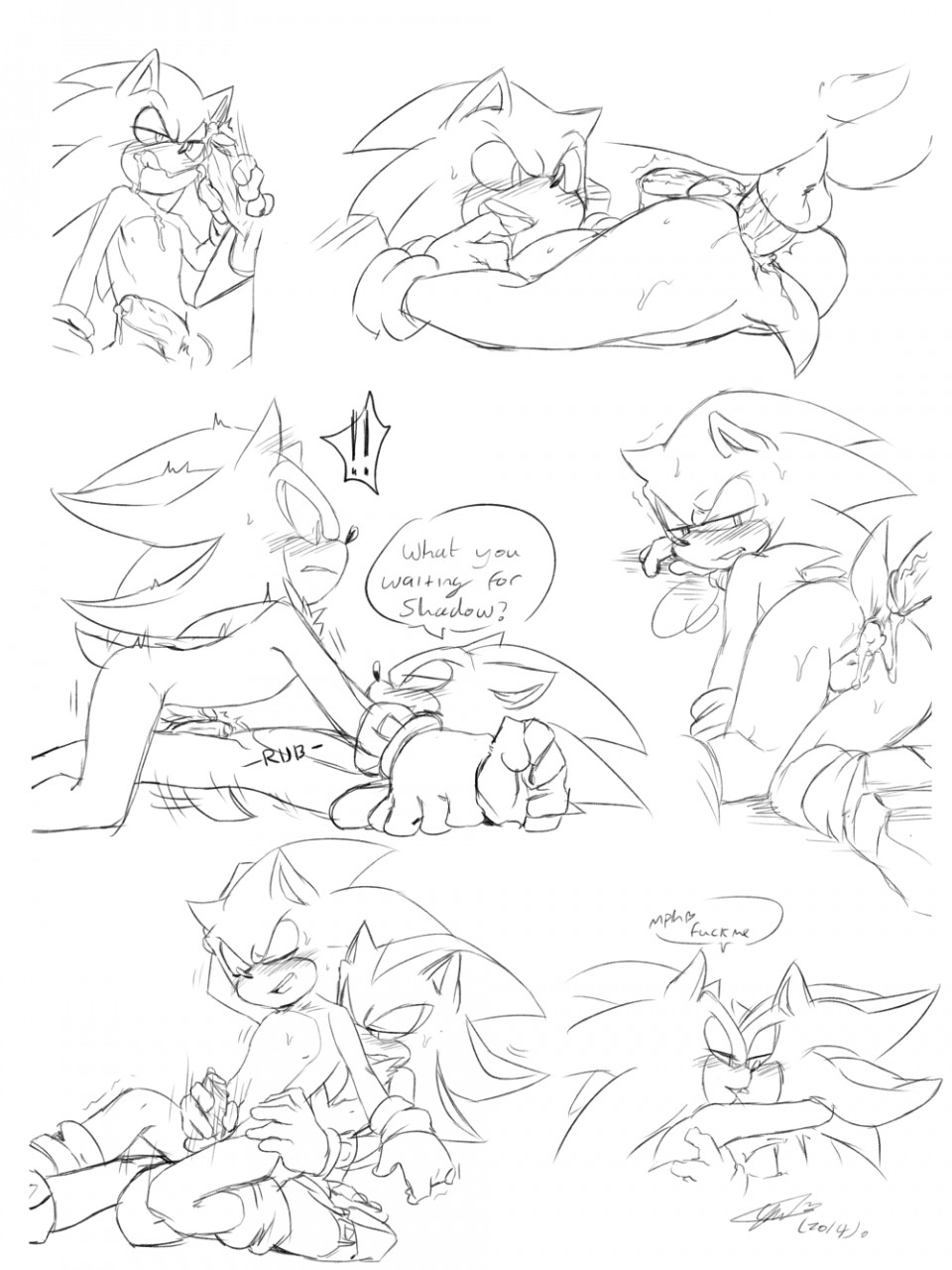 anal, anus, ass, cum, cum in ass, cum in mouth, furry, gaping anus, gay, handjob, hedgehog, legs behind head, male, oral, reach around, sega, shadow the hedgehog, soina, sonadow, sonic (series), sonic the hedgehog, sonic the hedgehog (series), yaoi