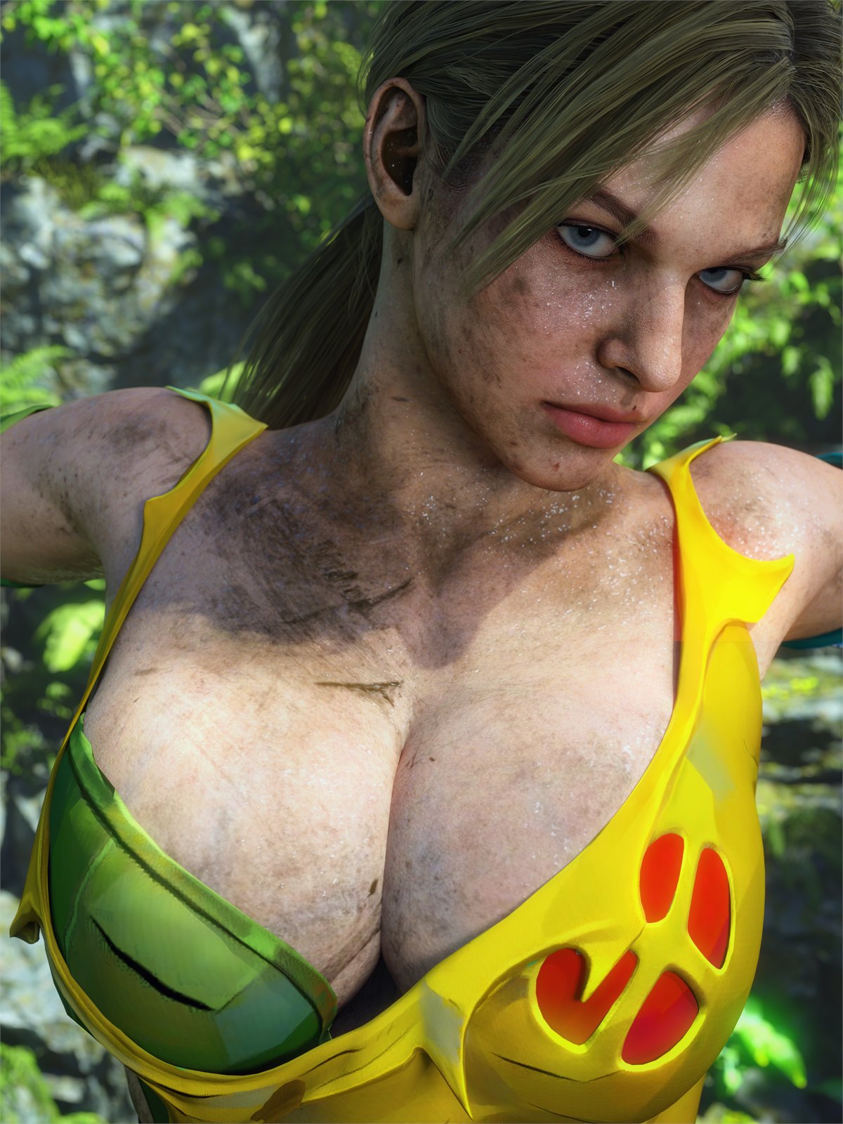 1girls, 3d, big ass, big breasts, breasts, capcom, claire redfield, claire redfield (jordan mcewen), curvaceous, curvy, curvy figure, dirty, female, female only, hips, huge ass, huge breasts, large breasts, light skin, light-skinned female, mature, mature female, resident evil, resident evil 5, slim waist, sweat, thick, thick hips, thick legs, thick thighs, thighs, voluptuous, waist, wide hips, word2