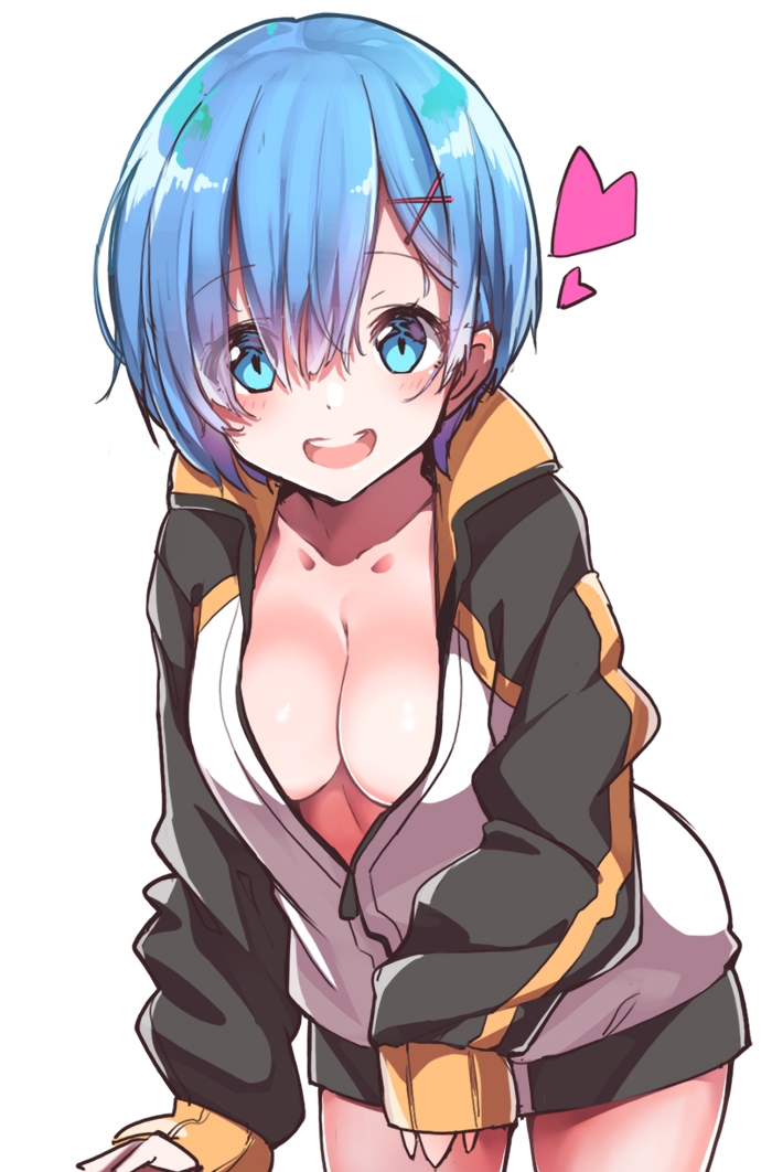 1girls, 2d, 2d (artwork), 2d artwork, anime, anime character, background, big boobs, big breasts, black coat, black jacket, blank background, blue eyes, blue hair, blue-eyed female, blue-haired female, blush face, blush lines, blushing, blushing at viewer, blushing female, blushing lines, breasts, busty, busty female, busty girl, cleavage, coat, collarbone, digital, digital art, digital drawing, digital drawing (artwork), digital media, digital media (artwork), drawing, fanart, female, female focus, female only, fingers, flushed, flushed face, hair between eyes, happy, hearts, jacket, konnyaku (kk-monmon), large boobs, large breasts, lean figure, leaning, leaning forward, linea alba, looking at viewer, low res, low resolution, lowres, monotone background, narrow waist, one color background, open mouth, open mouth smile, parted lips, plain background, portrait, re:zero kara hajimeru isekai seikatsu, rem (re:zero), short hair, shoulders, slender body, slender waist, slim female, slim waist, smile, smiley face, smiling, smiling at viewer, solid color background, solo, standing, thigh gap, thighs, tongue, upper body, upper teeth, white background, white coat, white fox (studio), white jacket, young female, young woman