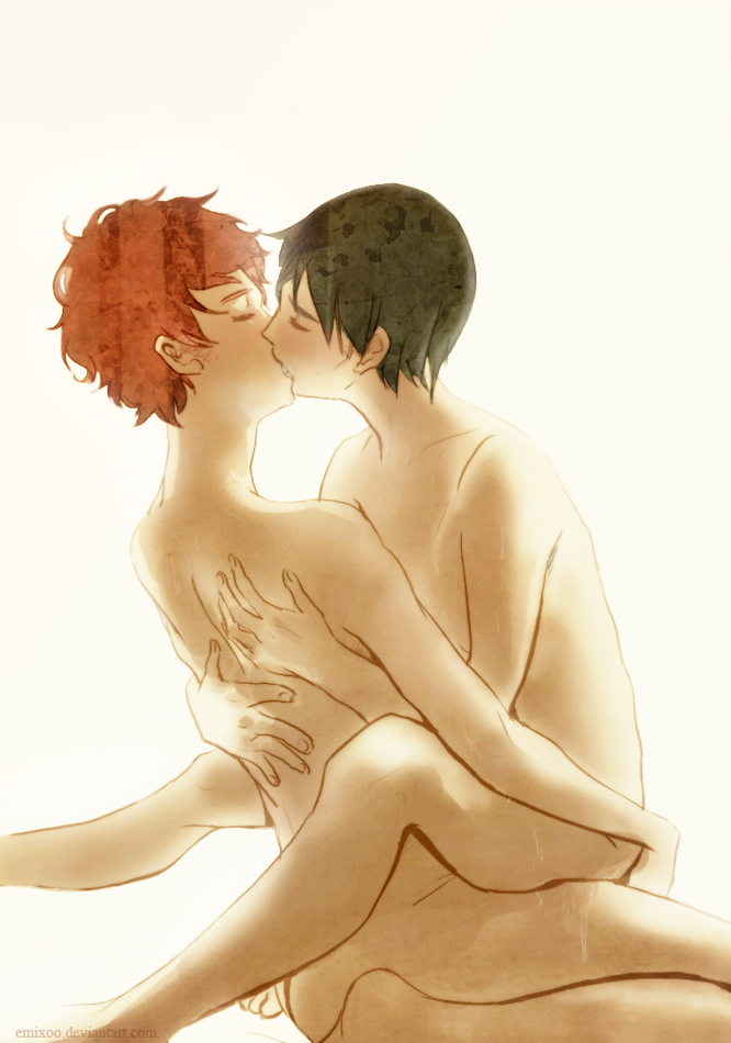 2boys anal black_hair cum emixoo gay kissing kyle_broflovski male male_only nude red_hair sex sitting south_park stan_marsh yaoi