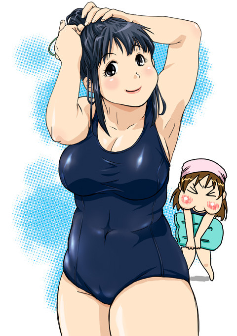 character_request kaitarosu medium_breasts obese one-piece_swimsuit plump pouting rd_sennou_chousashitsu real_drive swimsuit yukino_itou