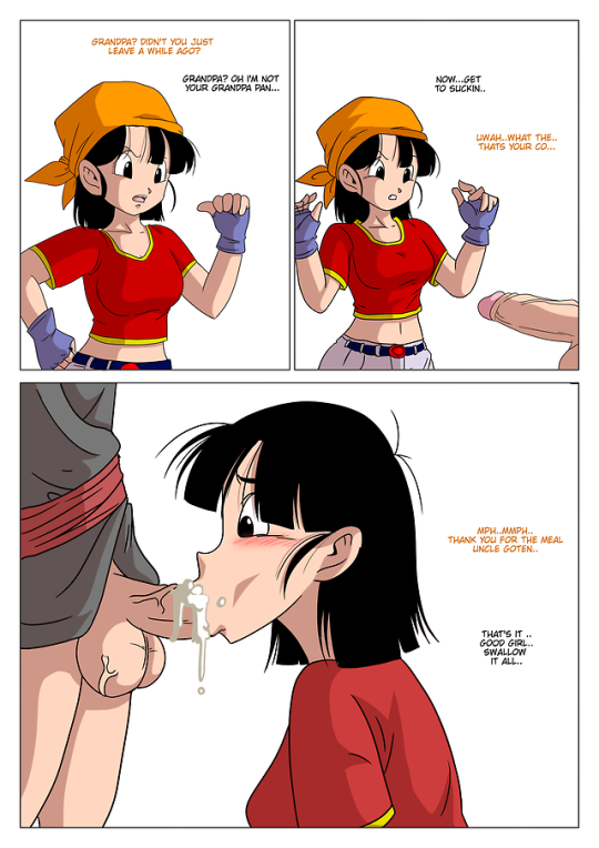 1boy 1girls comic cum_in_ass cum_inside dialogue dragon_ball dragon_ball_gt dragon_ball_super dragon_ball_z english_text fellatio female forced_oral hourglass_figure incest male mind_break pan_(dragon_ball) penis rape recreator2099 son_goten straight teenager text uncle_and_niece