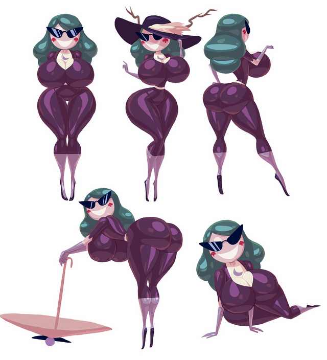 big breasts, breasts, clothed, disney, disney channel, dress, eclipsa butterfly, female, green hair, hat, knick knack, large hips, long hair, magic, noonun, permanent smile, pixar, presenting hindquarters, shoes, smiling, star vs the forces of evil, sunglasses, sunnification, thin waist, transformation, umbrella, voluptuous, wand, wide hips