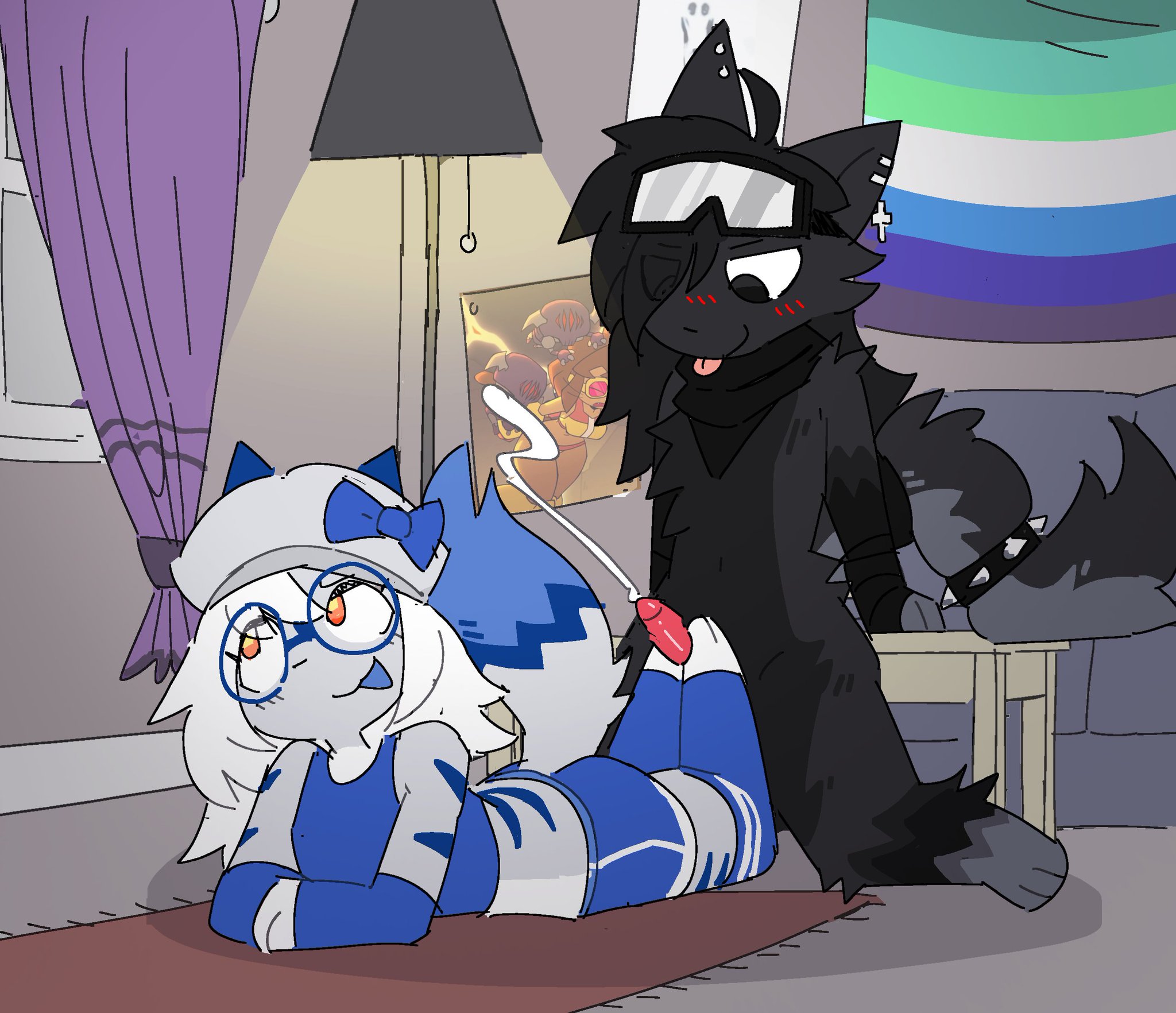 2026, 2boys, cum, cumshot, duo, footjob, furry, furry male, gay, male, male/male, millislushi, tagme