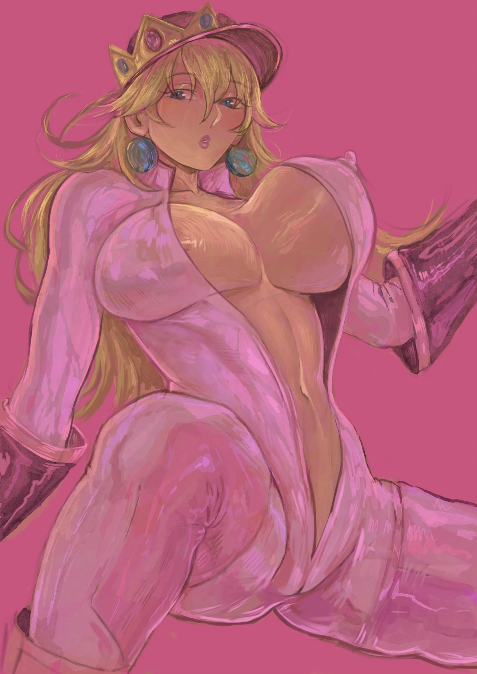 1girls, big areola, big breasts, big nipples, big thighs, bodysuit, breasts, breasts out, busty, busty female, camel toe, cameltoe, curvy, curvy body, curvy female, curvy figure, curvy hips, hatsukiowil, huge thighs, large breasts, mario (series), mario kart, massive thighs, navel, nintendo, princess peach, super mario bros., thick legs, thick thighs, thighs, thunder thighs, thunderthighs, tits, tits out, toned, unzipped, unzipped bodysuit, variant set, voluptuous, wide hips, wide thighs