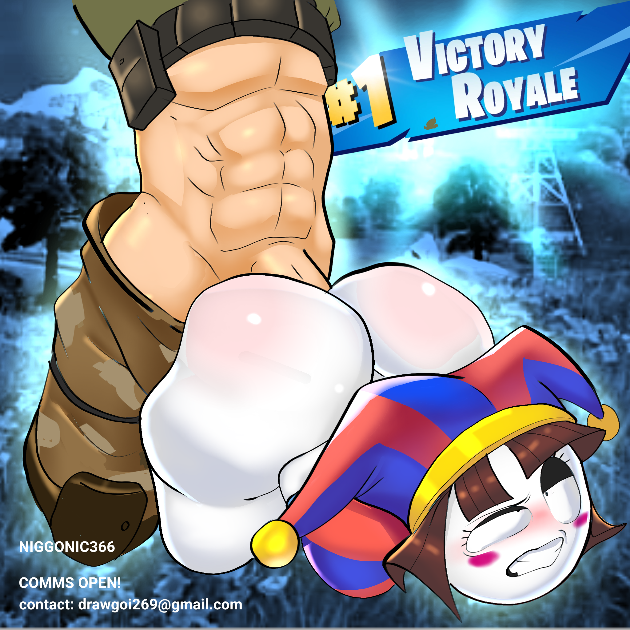 big ass, clown girl, crossover, female, fortnite, fortnite: battle royale, huge ass, male penetrating female, meme, niggonic366, penetration, pomni, pomni (the amazing digital circus), pounding ass, sex, straight, the amazing digital circus
