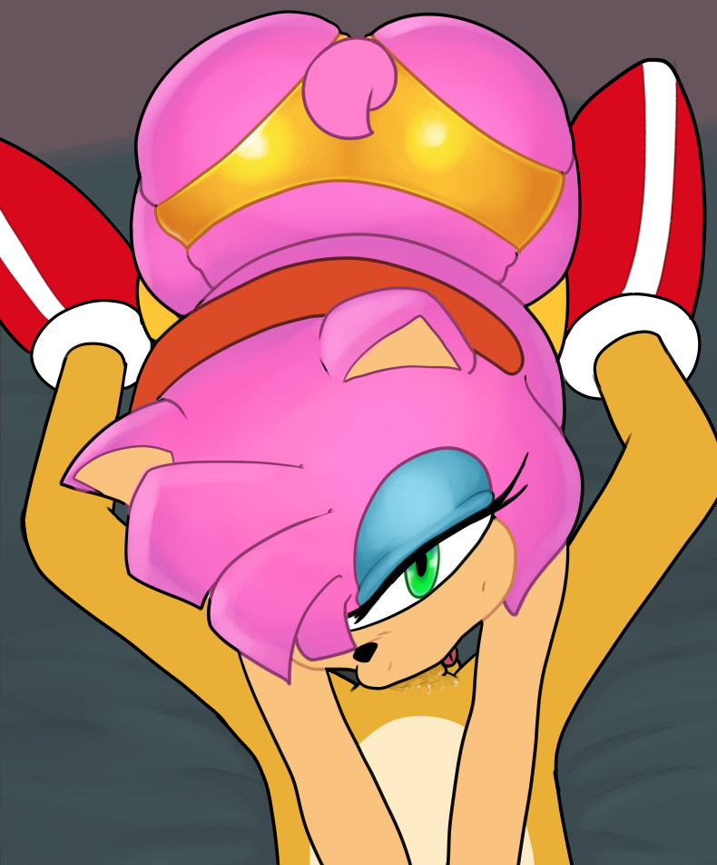 amy_rose anthro ass canine clothing duo eulipotyphlan eyelashes faceless_male female female_focus fox green_eyes headband hedgehog male mammal miles_prower mostly_nude oral panties punkinillus sega sex simple_background sonic_(series) straight underwear