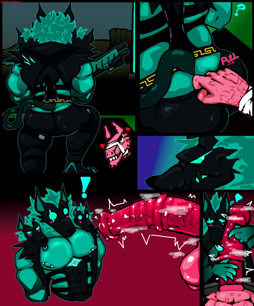 anal anal_sex anus ass_focus ass_fuck balls battle_royale big_ass big_balls big_butt big_penis cerberus_(fortnite) fat_ass fortnite fortnite:_battle_royale gay lt._john_llama male male/male male_only muscular muscular_anthro muscular_male penis solo