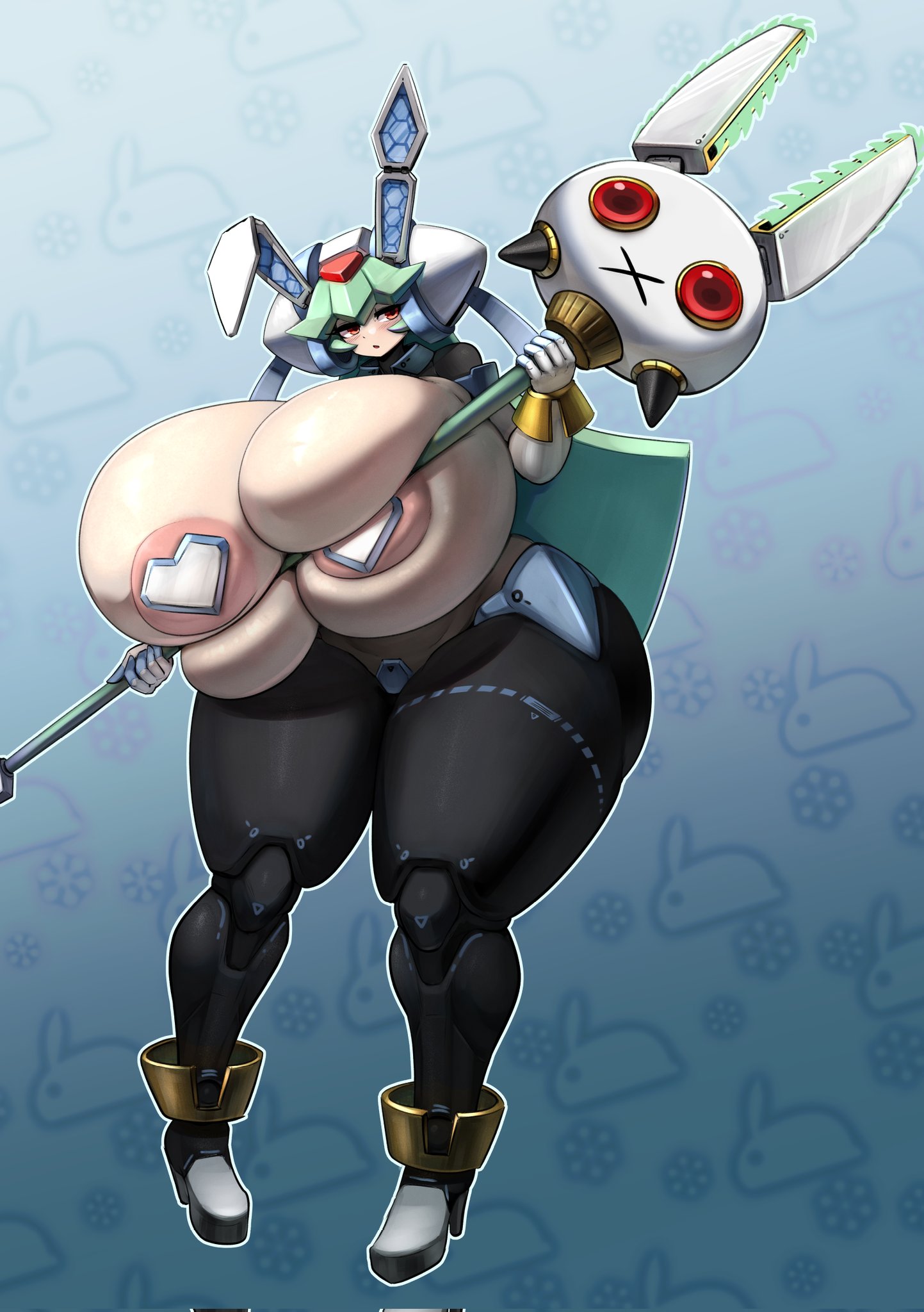 1girls, android, breasts, capcom, female, gipehtyboon, huge breasts, mega man, mega man zx, pandora (mega man), robot, robot girl, solo, tagme, thick thighs, voluptuous, wide hips, yboon