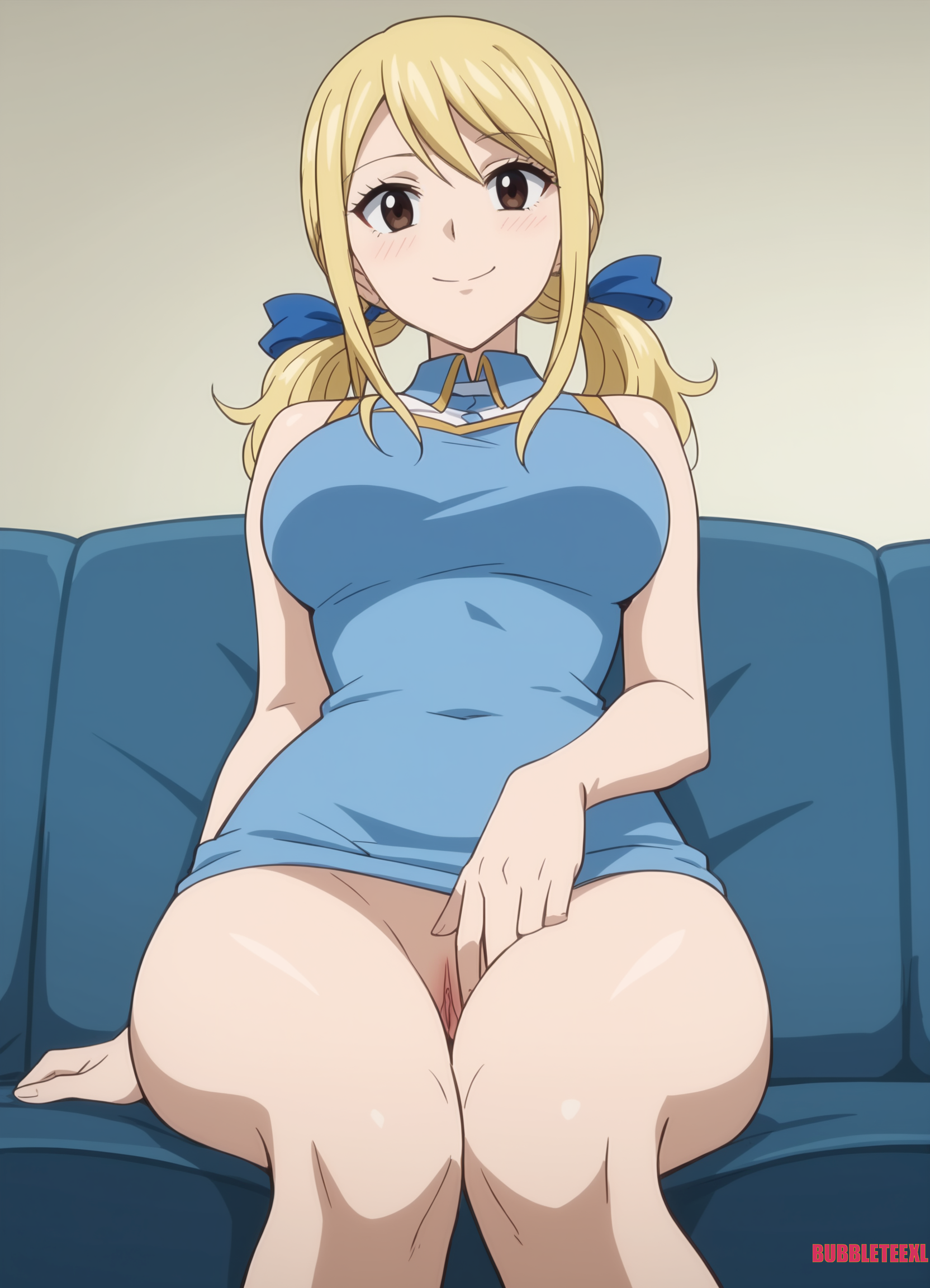 1girls, ai assisted, ai generated, anime, anime style, blonde hair, blonde-haired female, bubbleteexl, fairy tail, female, lucy heartfilia