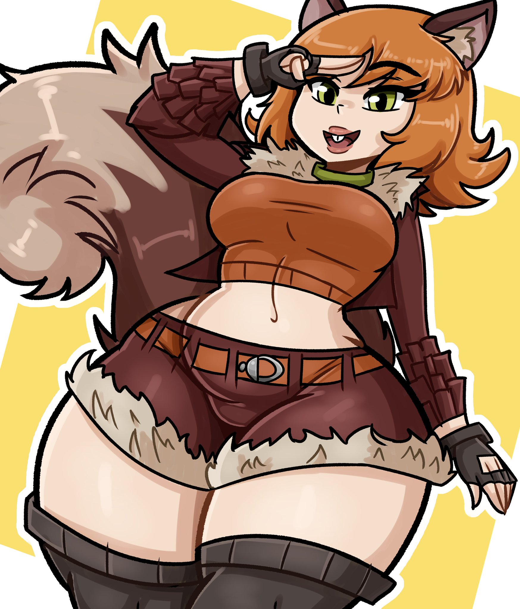 1girls, 2d, bmayneart, clothed, clothed female, female, marvel, marvel comics, marvel rivals, solo, squirrel girl (marvel rivals), squirrel girl (marvel), tagme, thick thighs