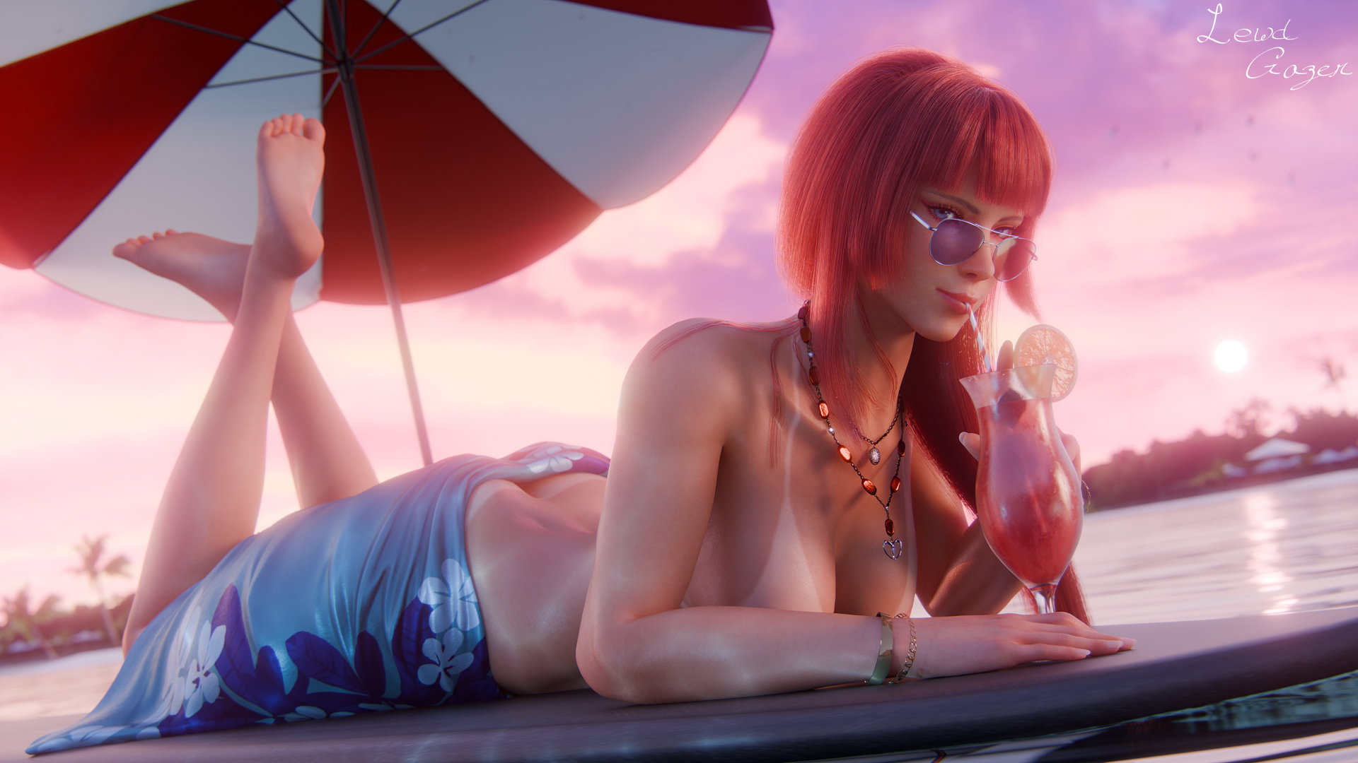 3d, ass, ass cleavage, ass crack, bangs, breasts, bubble ass, bubble butt, busty, butt crack, emilie de rochefort, female, female focus, female only, hourglass figure, lewdgazer, long hair, purple eyes, tagme, tan, tan body, tan skin, tan-skinned female, tanline, tekken, tekken 8, wide hips