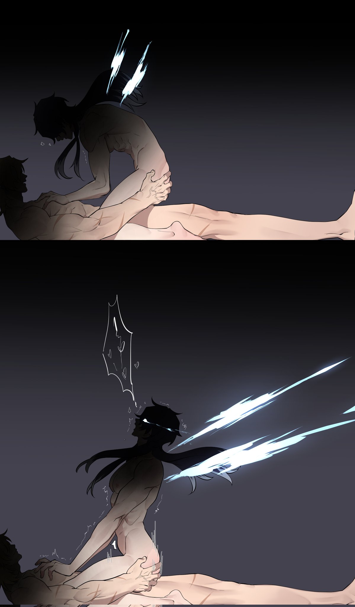 flins (genshin impact), gay, gay male, genshin impact, orgasm face, riding penis, varka (genshin impact), yaoi