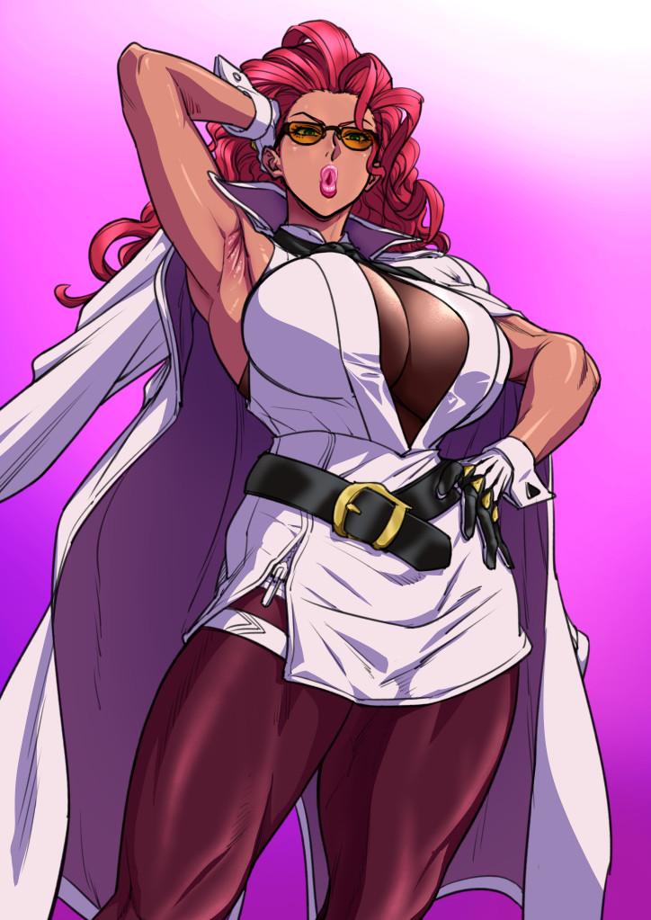 2d, armpits, busty, capcom, crimson viper, female, female focus, female only, hourglass figure, mature female, milf, numahana, street fighter, street fighter 6, sunglasses, tagme, tinted eyewear, wide hips