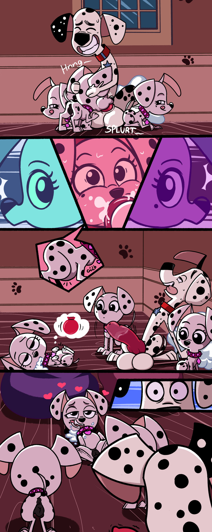 101 dalmatian street, 101 dalmatians, 2019, 3girls1boy, absurd res, age difference, anatomically correct, animal anus, animal genitals, animal penis, animal pussy, anus, ass, asshole, balls, behind view, big balls, big penis, black body, black fur, black pussy, black spots, bodily fluids, bodily fluids in mouth, brother, brother and sisters, canid, canine, canine anus, canine genitals, canine penis, canine pussy, canis, clenched teeth, closed eyes, cock, collar, comic, comic page, cub, cum, cum in mouth, cum inflated belly, cum inside, dallas (101 dalmatians), dalmatian, deja vu (101 dalmatians), destiny (101 dalmatians), dick, digital media (artwork), disney, dog collar, domestic canine, domestic dog, dylan (101 dalmatians), excessive cum, excessive genital fluids, eyelashes, fellatio, female, female canine, female cub, female dog, female feral, feral, feral female, feral male, feral on feral, fur, genital fluids, genitals, group sex, heart symbol, hi res, high resolution, highres, hind legs, hindlegs, hindpaw, hyper balls, hyper penis, hypergal, incest, inflation, knotted penis, larger feral, larger male, male, male canine, male dog, male feral, male/female, mammal, motion lines, multicolored body, multicolored fur, neck bulge, older brother, older brother and younger sister, older feral, older male, older male and younger female, oral, oral penetration, oral sex, paws, penetration, penile, penile penetration, penis, penis sucking, puppy, pussy, raised tail, rear, rear pussy, rear view, red penis, sex, sisters, size difference, small but hung, smaller female, smaller feral, smile, smiling, spots, spotted body, spotted fur, sticking out tongue, sticking tongue out, sucking, sucking penis, swallowing cum, sweat, sweating, tail, tail anus, tail raised, tail wag, tail wagging, tailhole, tailwag, teeth clenched, thought bubble, tight fit, tongue, tongue out, trio, trio female, triple d (101 dalmatians), triplets, two-tone body, two-tone fur, vagina, viewed from behind, vulva, wagging tail, white body, white fur, white spots, younger female, younger feral