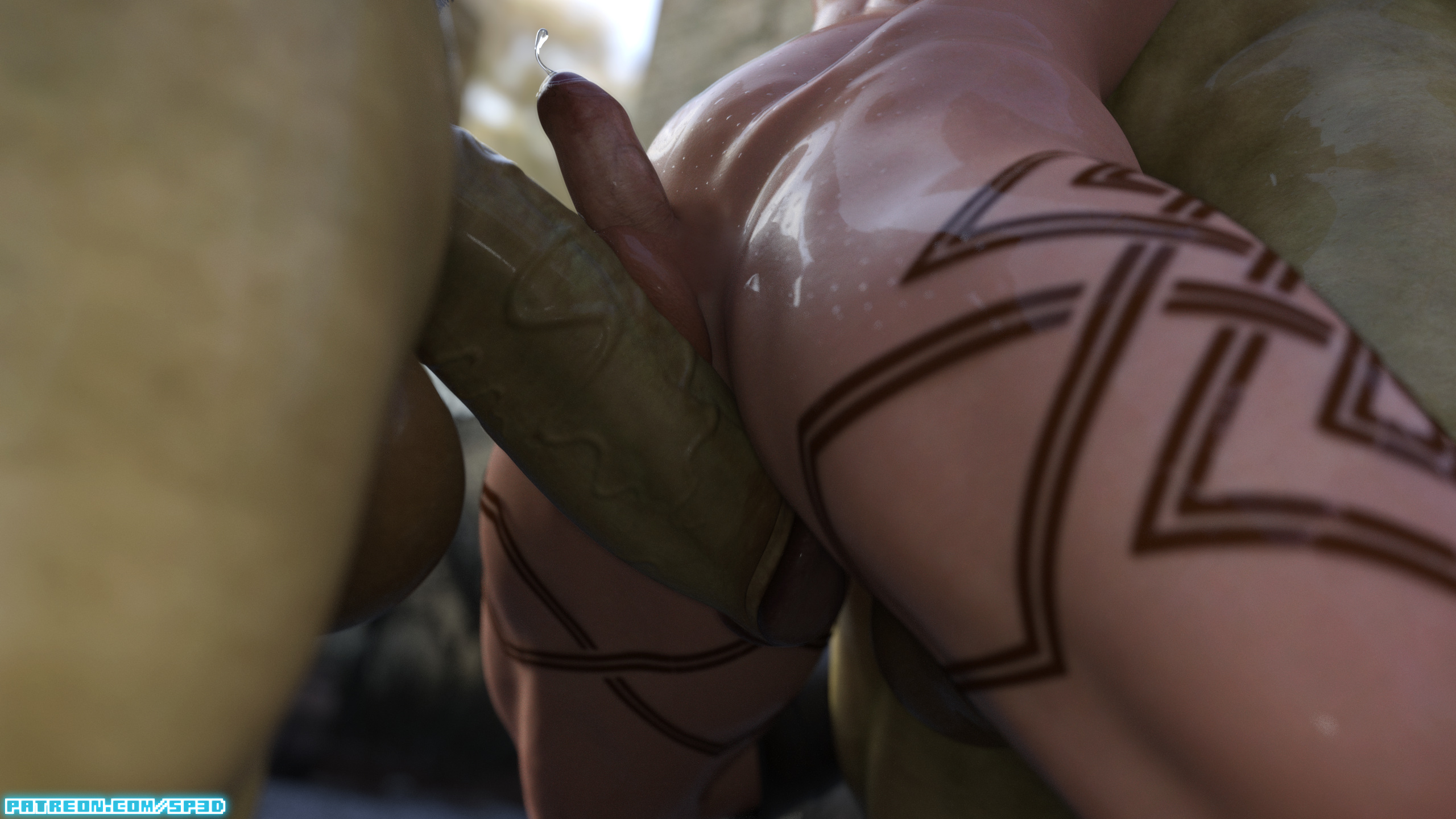3d, big penis, dickgirl, erection, futa on futa, futa only, futanari, gangbang, intersex, muscular, muscular futa, outdoors, penis, penis size difference, public, squarepeg3d
