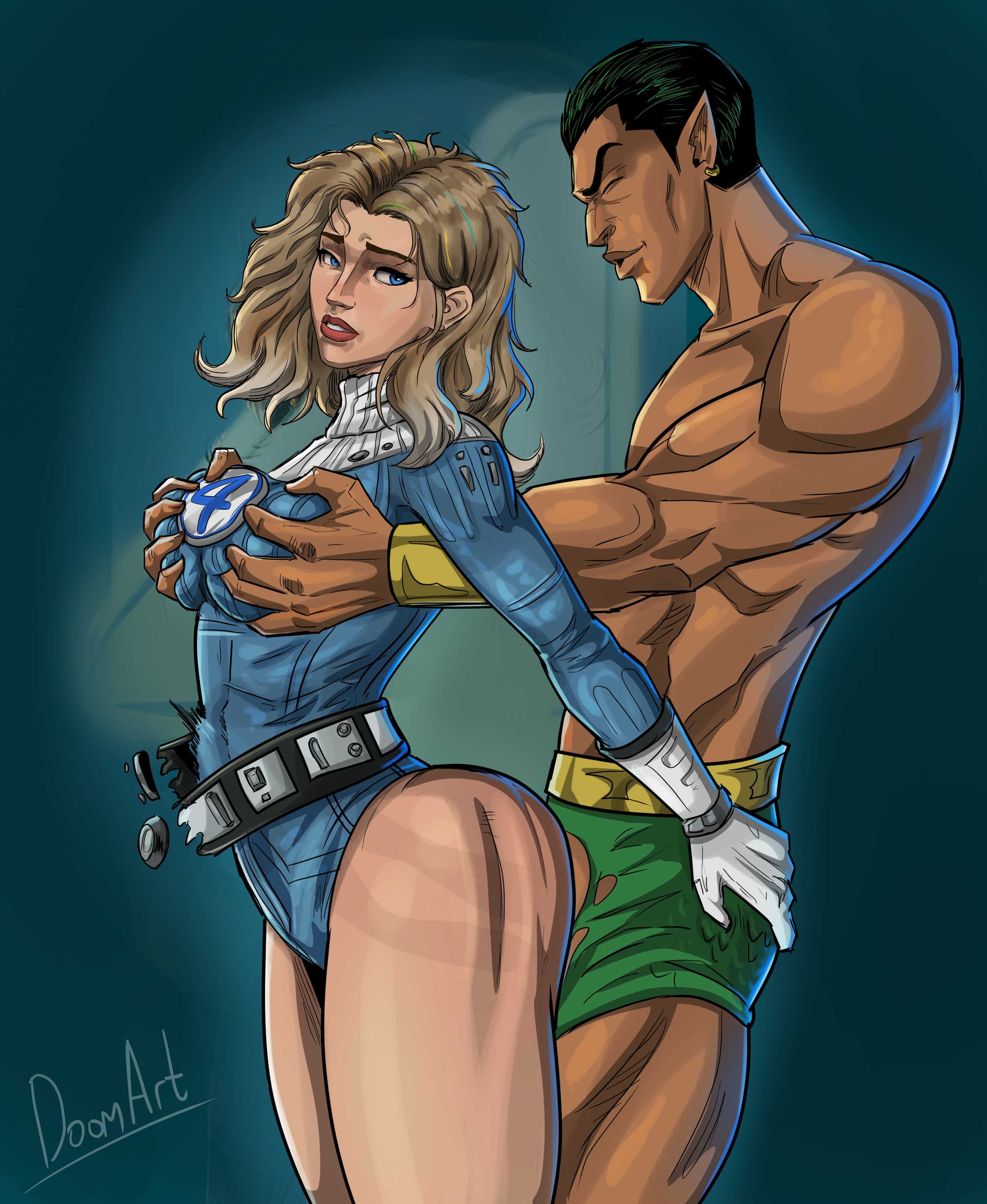 1boy, 1girls, ass, big ass, big penis, blonde female, blonde hair, blue eyes, breast grab, cheating, cheating wife, clothed sex, cum reservoir in penis, deep penetration, doomart, fantastic four, fantastic four: first steps, femsub, full lips, grabbing another's breast, grabbing from behind, human, human female, imminent creampie, impregnation risk, invisible woman, invisible woman (first steps), invisible woman (marvel rivals), large breasts, leotard, light-skinned female, maledom, marvel, mature female, mature male, muscular male, namor mckenzie (ch'ah toh almehen), namor mckenzie (sub-mariner), ntr, penis, plap, raw sex, sex, sex from behind, slim waist, standing sex, stockholm syndrome, stomach bulge, sue richards, sue storm, superheroine, thick thighs, thrusting, vaginal penetration