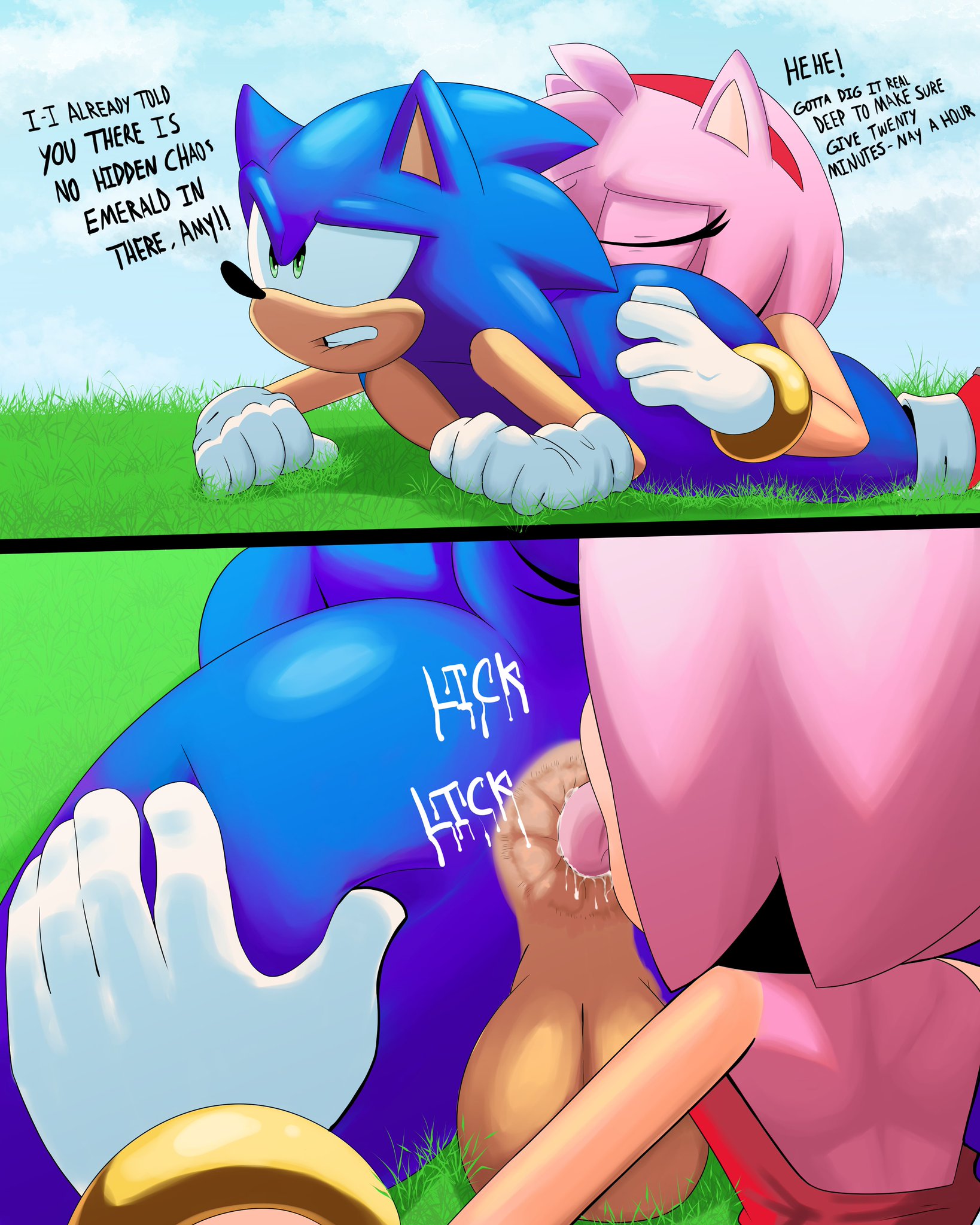 amy rose, anilingus, anthro, anthro on anthro, anus, balls, female rimming male, furry, furry female, furry male, hedgehog, hedgehog girl, licking anus, licking ass, male/female, rimming, rimming male, scrabble007, sega, sonic (series), sonic the hedgehog, sonic the hedgehog (series), tagme