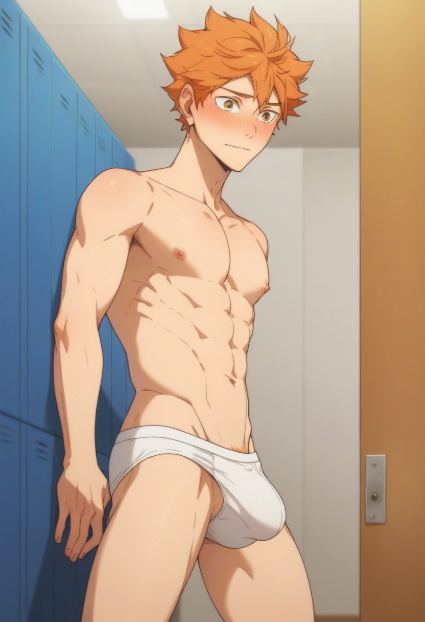 bulge gay haikyuu!! hinata_shouyou shorts yaoi