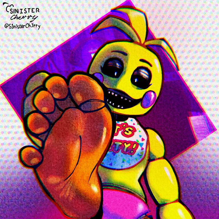 1girls, animatronic, animatronic female, chicken, chicken girl, feet, female, five nights at freddy's, five nights at freddy's 2, fnaf, foot fetish, holding up foot, phasianid, robot, robot girl, s1nisterch3rry, scottgames, toy chica (fnaf)