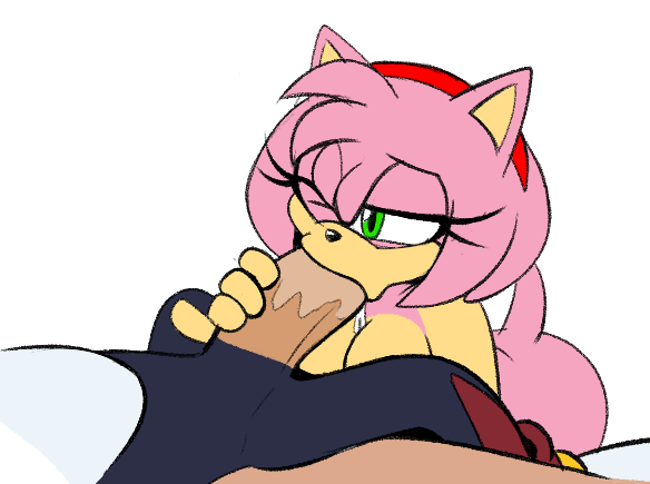 amy_rose anthro anthro_on_anthro black_fur blowjob color colored fellatio green_eyes hedgehog hedgehog_girl light-skinned_female light_skin line_art looking_at_partner low_res lowres mobian_(species) no_background omegasunburst one_eye_closed pink_fur sega shadow_the_hedgehog sonic_(series) sonic_the_hedgehog_(series) white_background