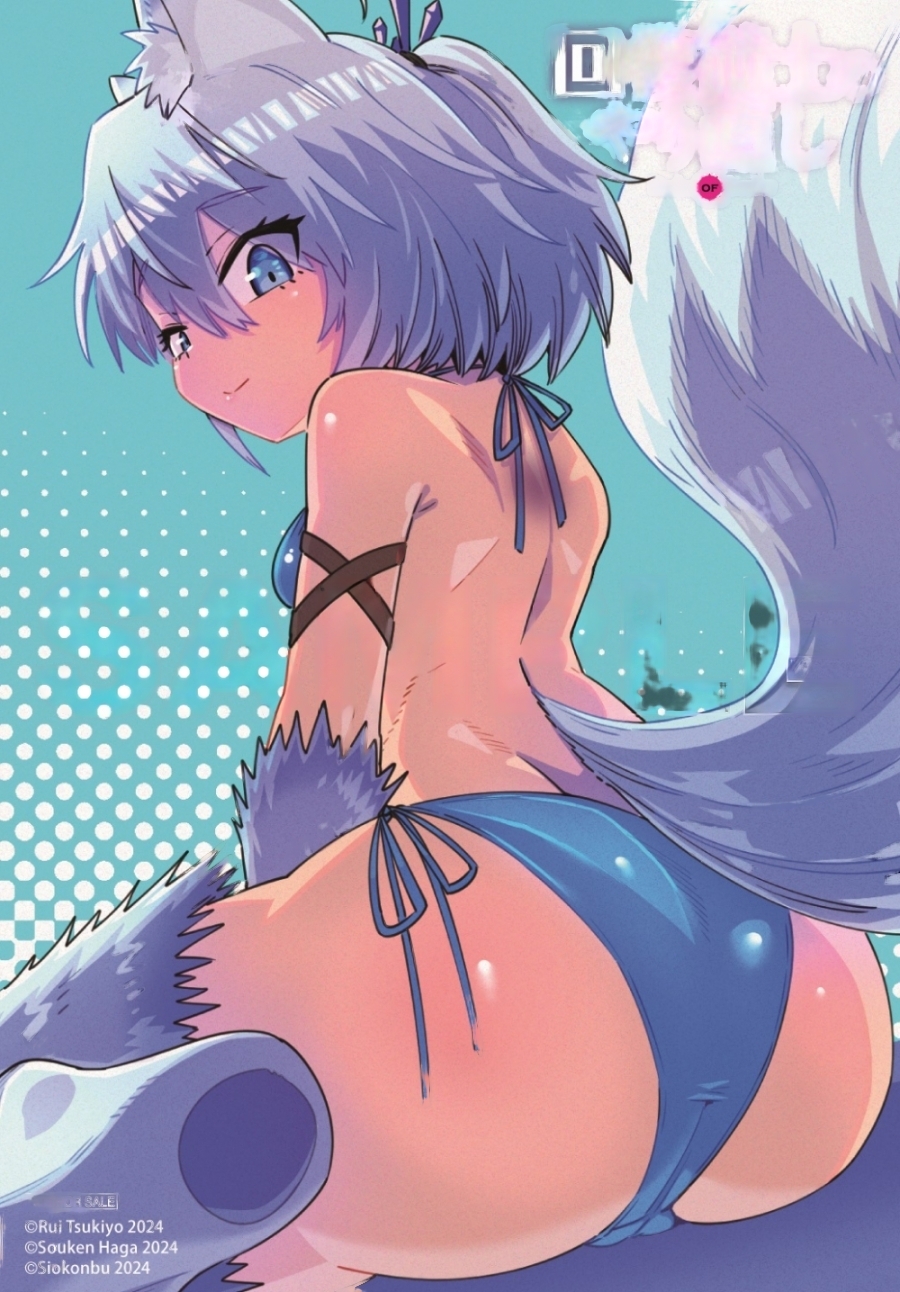 1girls ai_generated ass big_ass blue_eyes bubble_butt butt_focus female female_focus female_only large_ass looking_at_viewer looking_back official_art panties redo_of_healer setsuna_(redo_of_healer) sitting solo solo_female tail teenage_girl teenager thick_ass white_fur white_hair wolf_ears wolf_girl wolf_tail young young_female