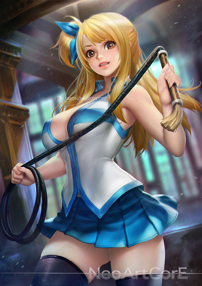 1girls, blonde, blonde hair, brown eyes, fairy tail, female, female only, fully clothed, long hair, lucy heartfilia, neoartcore, solo, tagme