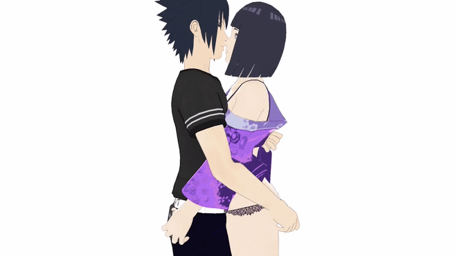 3d, animated, ass, before sex, black eyes, black panties, blue hair, bob cut, boruto: naruto next generations, breasts, busty, clothing, cuddling, embrace, female, fully clothed, hand on ass, hyuuga hinata, kissing, lingerie, male, mature female, milf, naruto, naruto (series), older female, panties, pants, purple eyes, revealing clothes, romantic, sasuke uchiha, short hair, straight, t-shirt, uchiha sasuke, uzumaki hinata