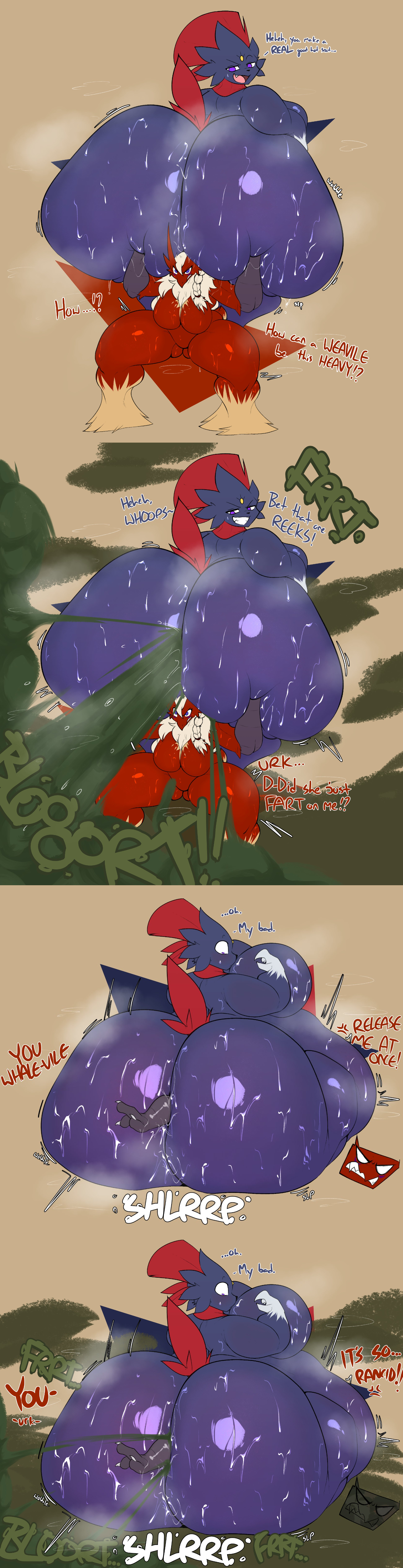 accidental vore, anal vore, ass, ass sweat, belly expansion, big ass, big breasts, blaziken, breast expansion, breasts, bubble ass, bubble butt, cleavage, fart, fart fetish, female, gassy, gassy female, huge ass, huge breasts, hyper, hyper ass, hyper belly, hyper breasts, hyper butt, hyper fart, massive ass, massive belly, more like vora, paprika (xytora), pokemon, pokemon (species), robin (xytora), sweat, sweaty ass, sweaty butt, tagme, thick thighs, vore, vore belly, weavile, wide hips