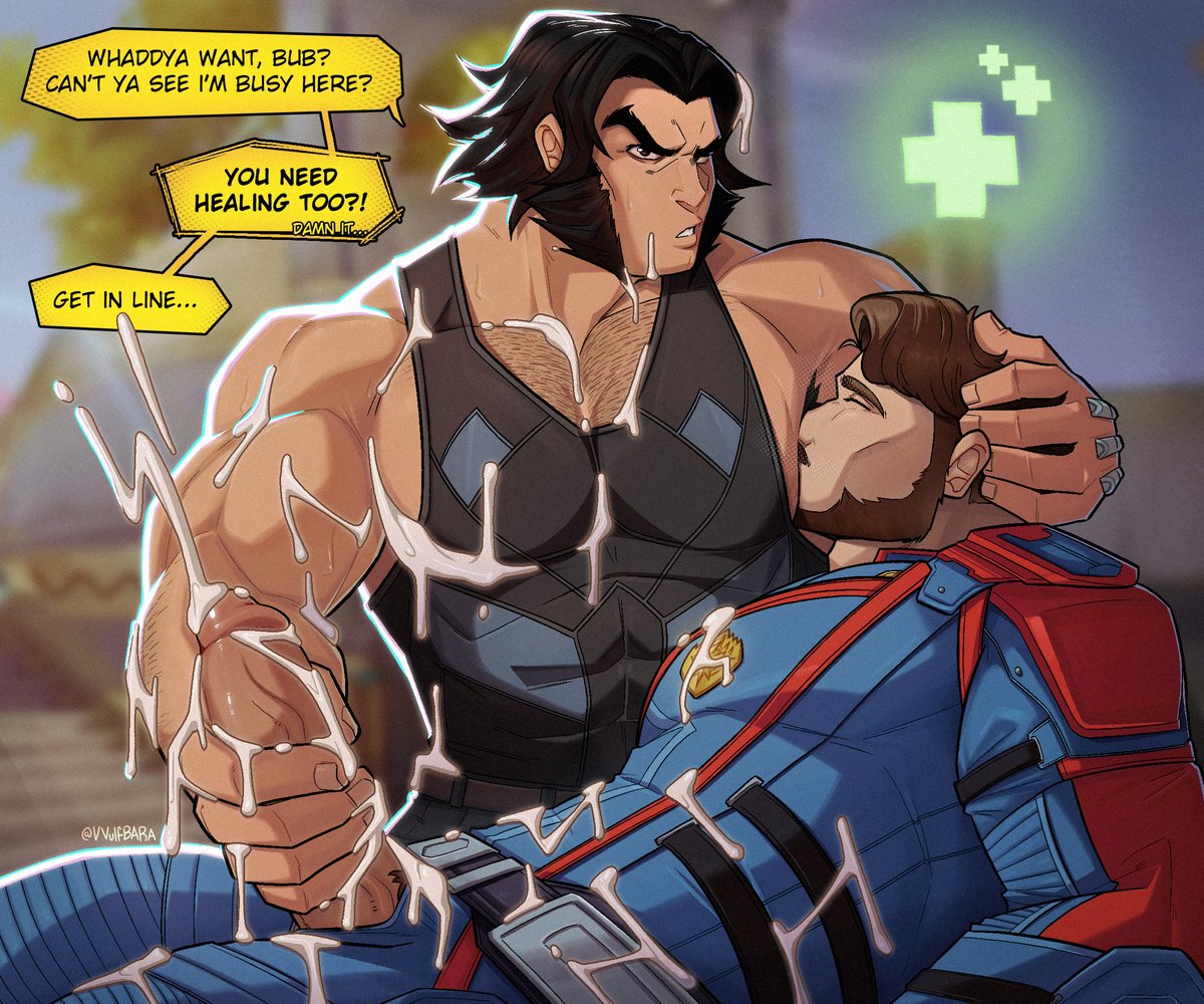 armpit hair, armpits, bara, beard, boner, cock, cum, cumming, dick, erection, gay, hand on head, handjob, jerking, jerking off, jerking off another, jerkingoff, jerkingoff another, logan (x-men), male, male only, marvel, marvel comics, marvel rivals, masturbating, masturbation, muscular, muscular male, penis, peter quill, smelling, smelling armpit, sniffing, sniffing armpit, starlord, starlord (marvel rivals), vvulfbara, wolverine (marvel rivals), wolverine (x-men), yaoi