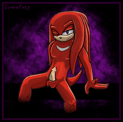 anthro balls echidna front_view fur knuckles_the_echidna male male_only mammal monotreme nude penis sega sitting solo sonic_(series) sonic_3 sonic_team sonic_the_hedgehog_3 spacefoxy straight_hair tagme