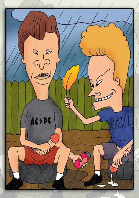 beavis beavis_and_butt-head butt-head clothing cum jack_off_buddy male male_only masturbation tagme