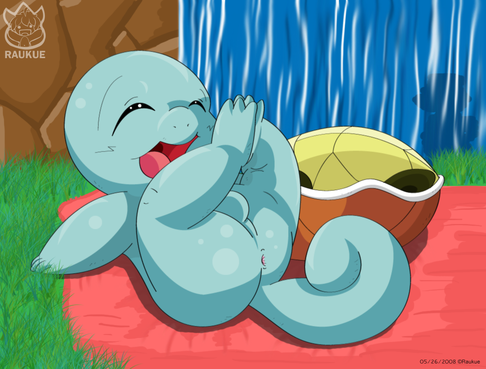 anus blue_skin colored feral male male_only nintendo nude pokémon_(species) pokemon raukue shell solo squirtle tagme testicles