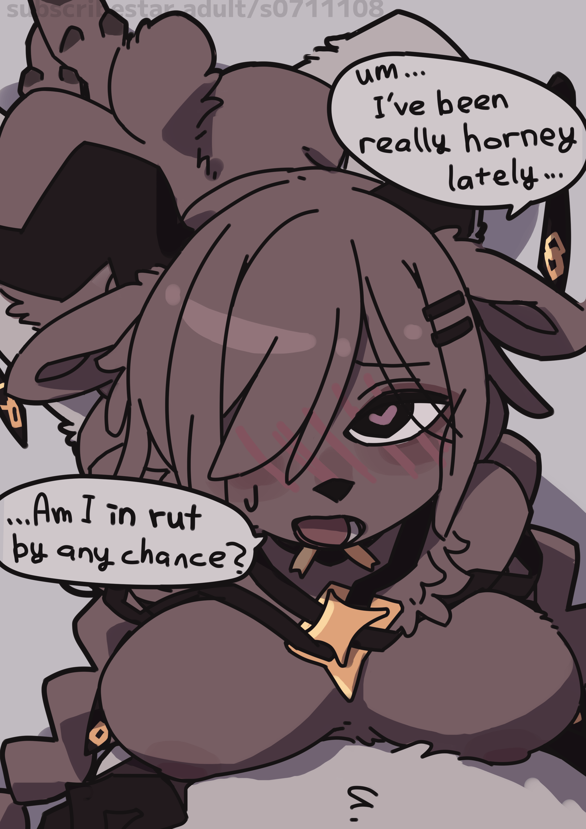 dialogue, furry, goat, partially clothed, s0711108 (artist), yagi the goat