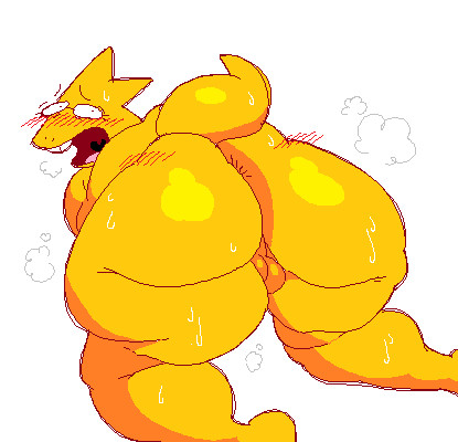 1girls, alphys, anus, ass, balls, embarrassed, female, male, nude, robogineer (artist), tagme, undertale