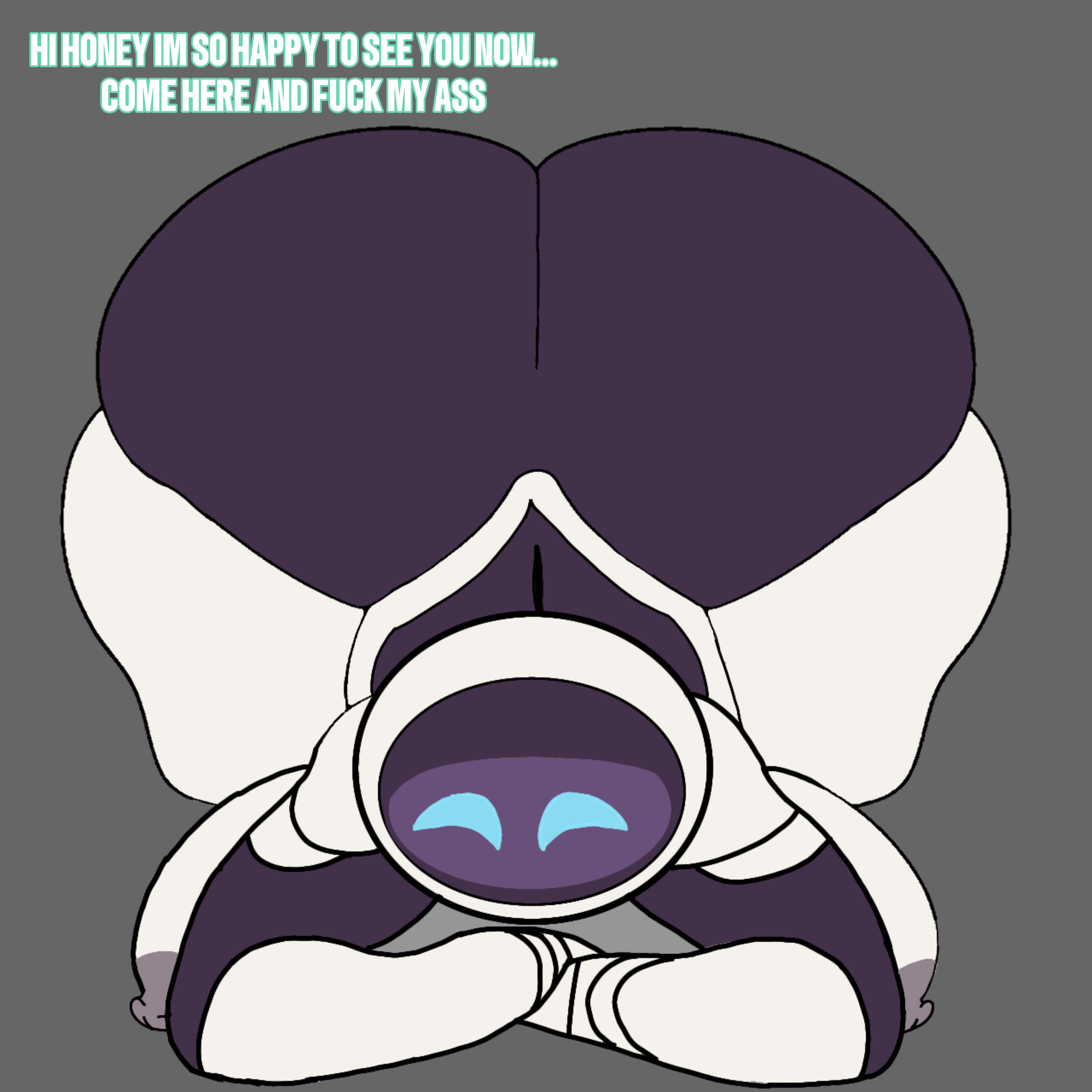 asking for sex, ass, ass bigger than head, ass focus, ass up, casual nudity, eve (sexbot), eve (wall-e), female, female only, huge ass, hyper ass, nude, robot, robot girl, tagme, teasing, wall-e