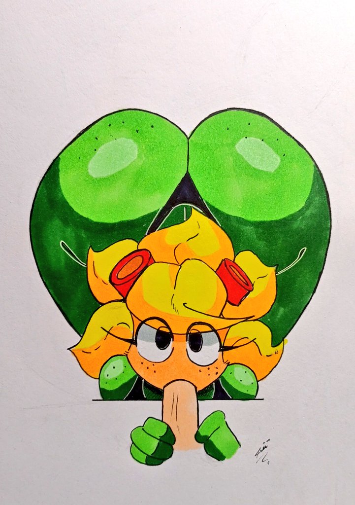 1girls, anthro, anthrofied, ass, breasts, female, flora fauna, huge ass, oral, plant, plant girl, plant humanoid, plantie, plants vs zombies, plants vs. zombies, popcap games, pussy, rob-art06, solar flare (pvz), sunflower (pvz), traditional media (artwork)