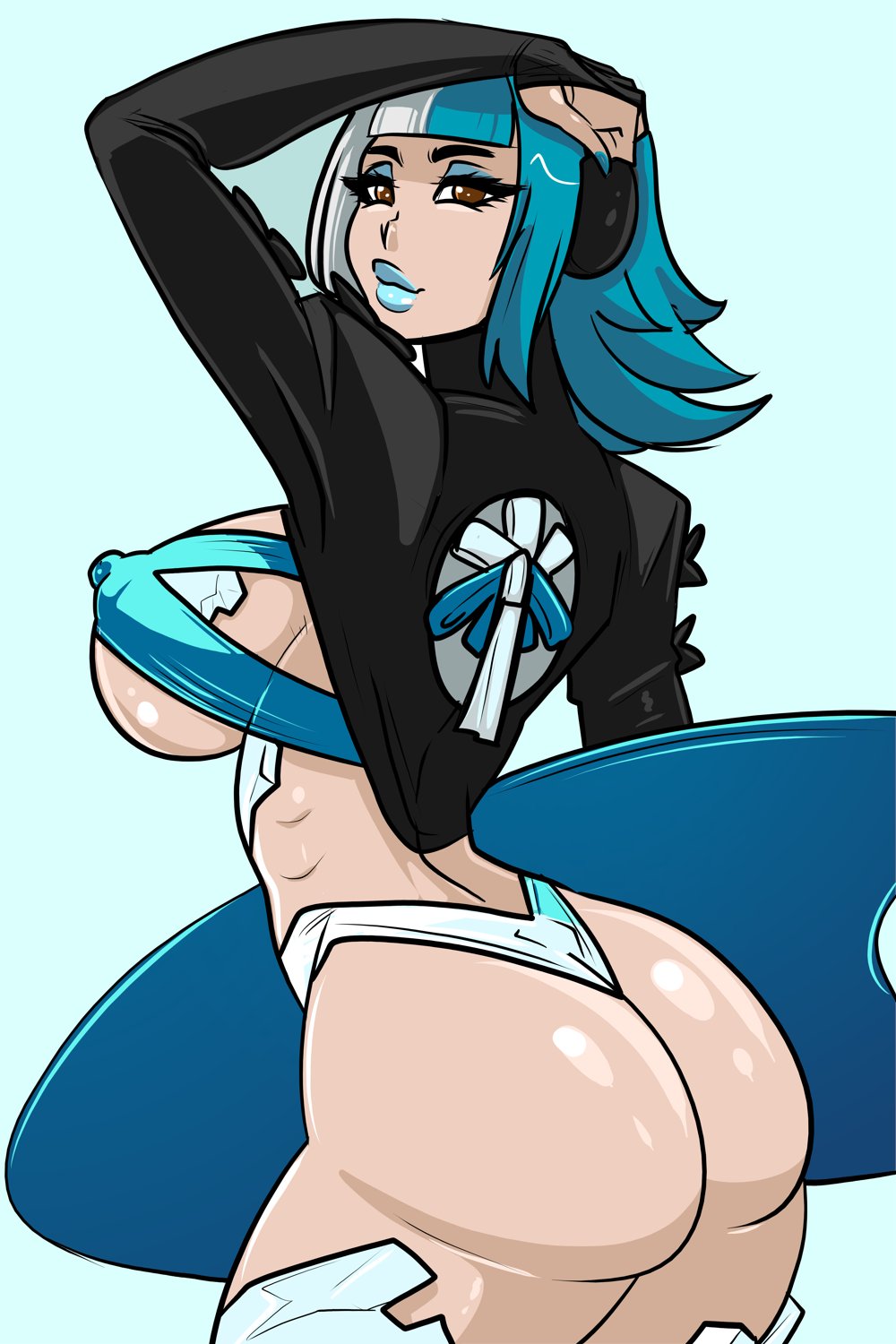 1girls, ass, ass focus, big ass, female, female only, luna snow, luna snow (cool summer), luna snow (marvel rivals), marvel, marvel comics, marvel rivals, thick thighs, versuspb