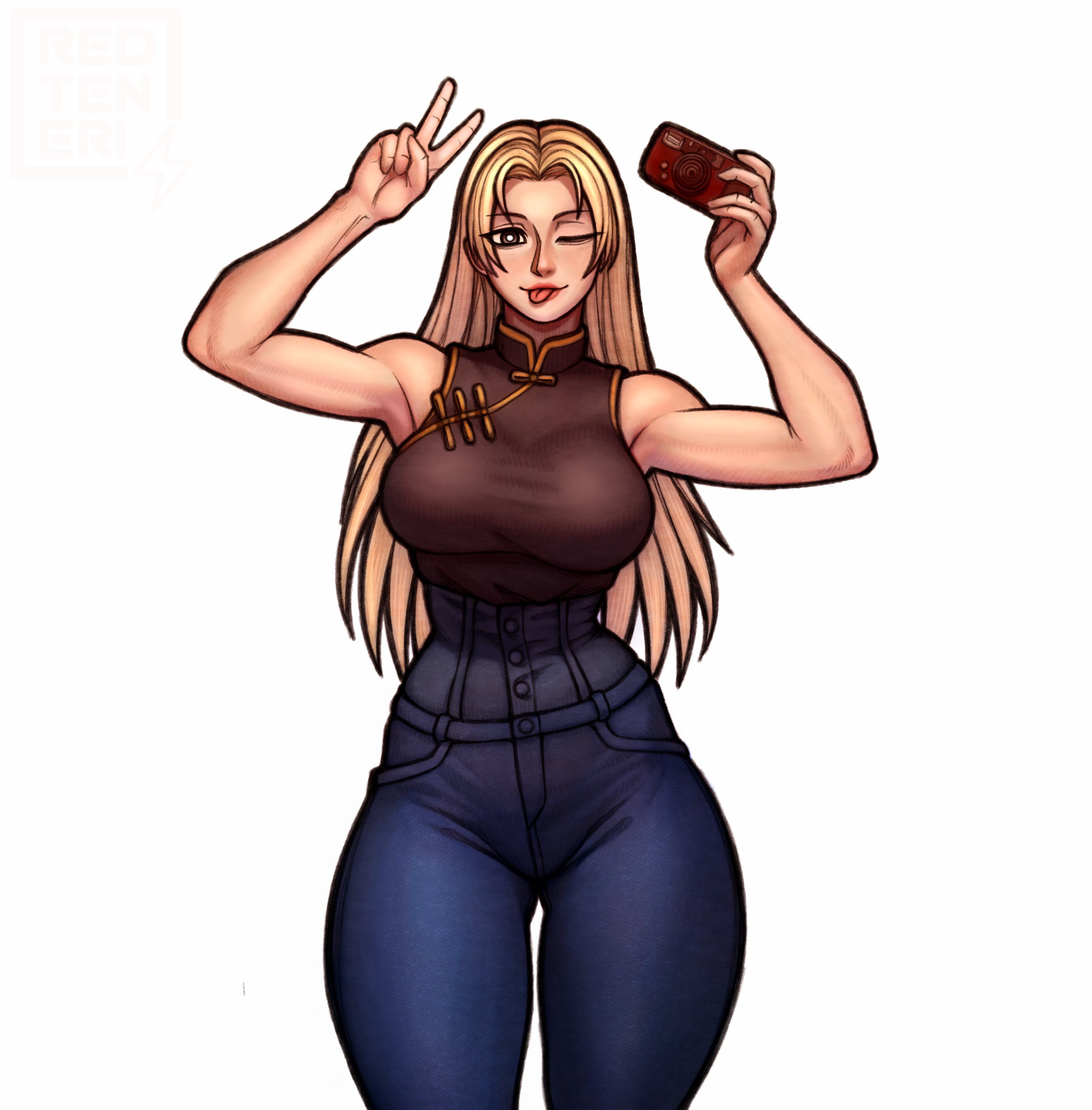 1girls, ass, big ass, big breasts, blonde female, blonde hair, blonde-haired female, breasts, female, female focus, female only, jujutsu kaisen, redteneri, thick thighs, thighs, wide hips, yuki tsukumo