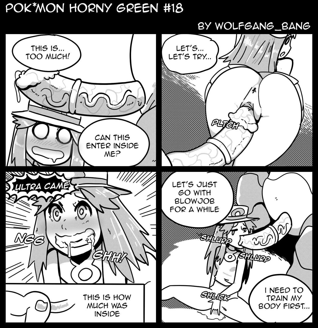 1boy, 1girls, anus, blowjob, bottomless, comic, drooling, english text, fellatio, female, female orgasm, female penetrated, fingering, fingering pussy, fingering self, hat, human, instant orgasm, just the tip, leaf (pokemon), looking at penis, male, male penetrating, male penetrating female, male pokemon/female human, male/female, monochrome, nidoking, orgasm, partially clothed, penis, penis awe, pleasure face, pokémon (species), pokemon, pokemon (species), pokemon frlg, pokemon horny green, pokephilia, pussy, sex, speech bubble, straight, text, vaginal, vaginal fingering, vaginal masturbation, vaginal penetration, vaginal sex, wolfgang bang