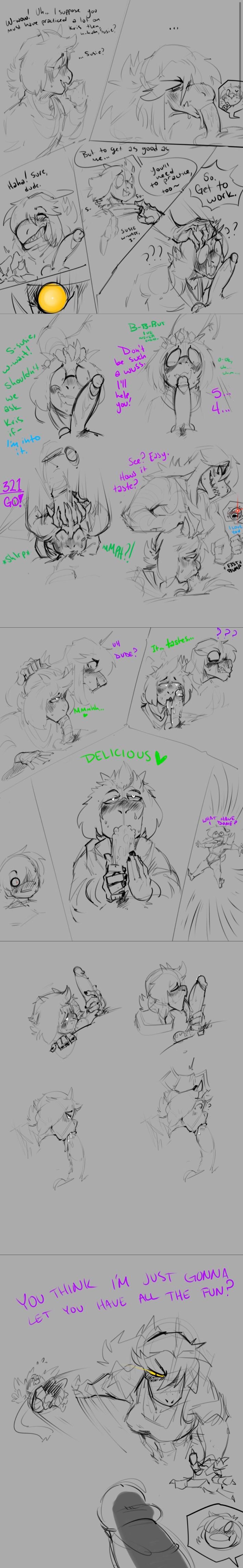 anthro athletic_female bisexual deep_throat deltarune fellatio female forced forced_oral human human_on_male human_penetrating kris_(deltarune) light-skinned_male male marmaladedoodles_(artist) oral ralsei scalie sex solo straight susie_(deltarune) yaoi