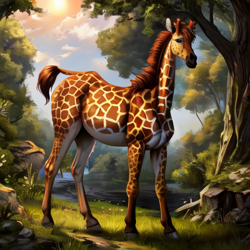 ai_generated animal dezgo_ai feral giraffe outdoors self_upload